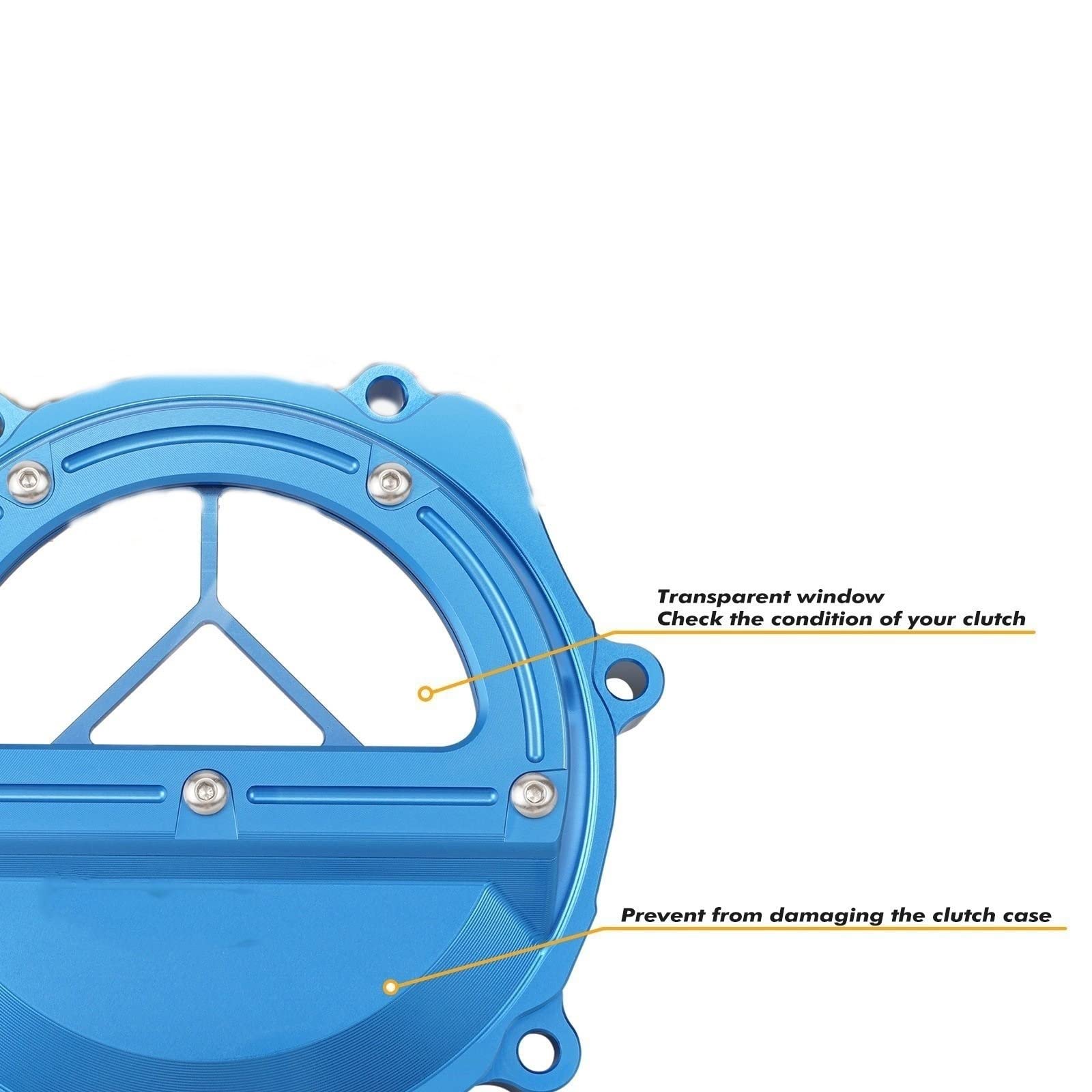 Protezione per moto Per Yamaha YZ65 2018 2019 2020 2021 2022 Moto Frizione Della Copertura Cassa Di Alluminio Billet Motore Coperchio(Blue)