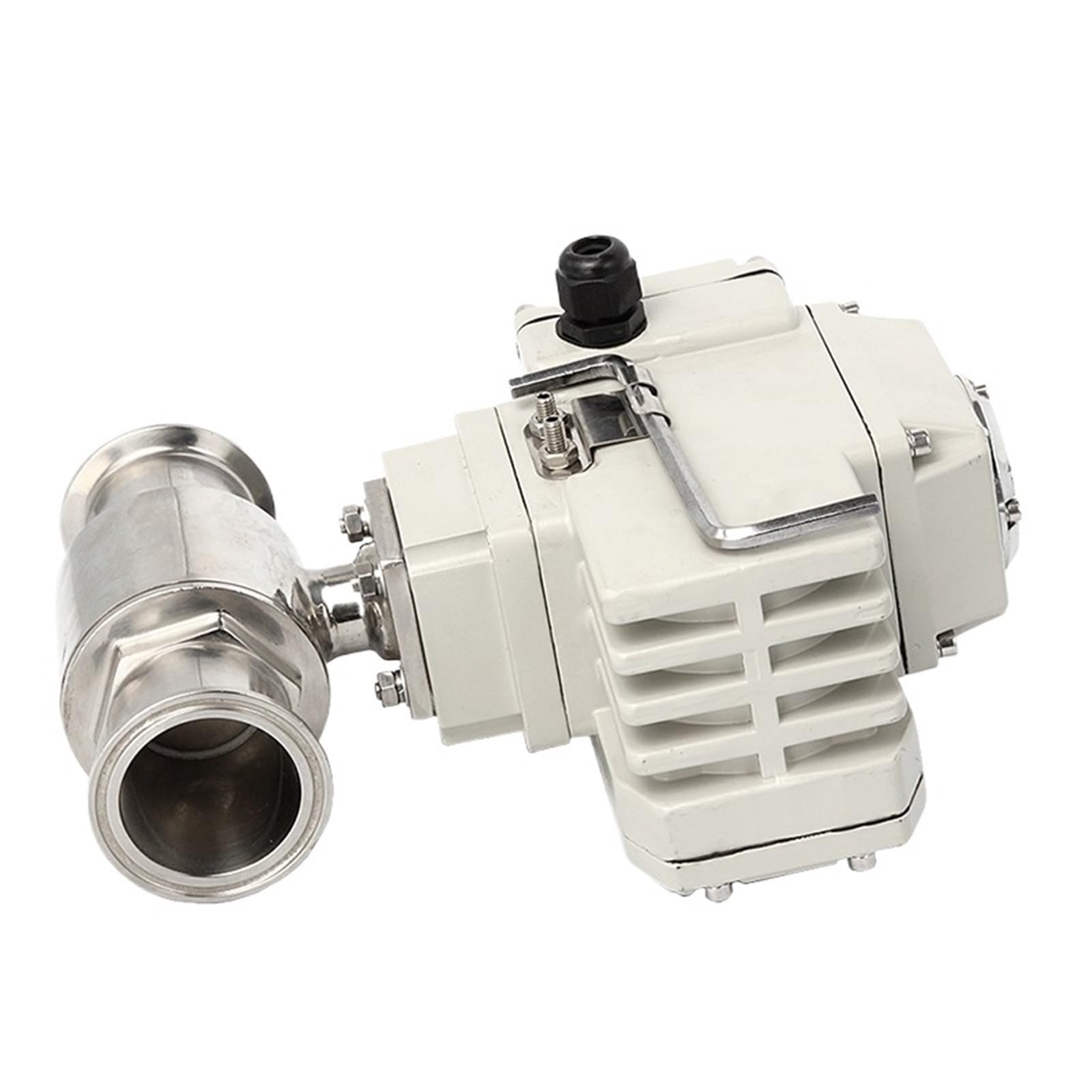 Vanne à bille motorisée DN25 32mm Tri-Clamp en acier inoxydable pour réseau sanitaire 24VDC