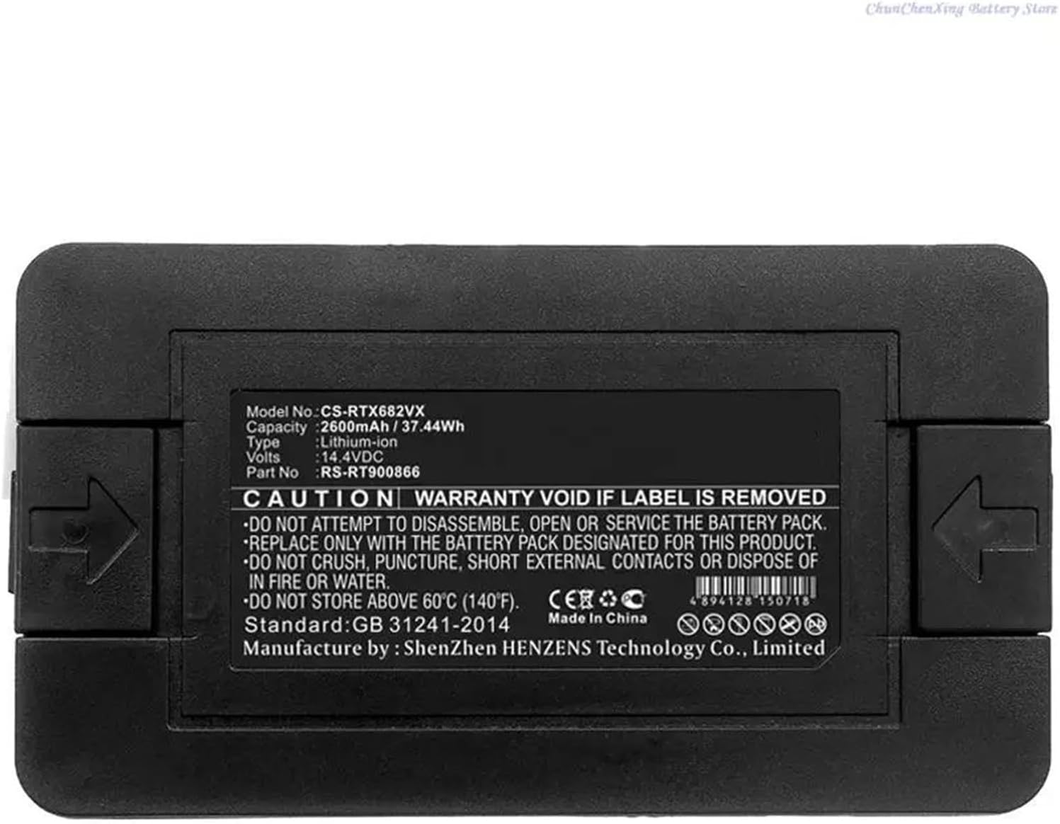 Compatible for Cameron Sino，2600mAh Battery，Compatible for Rowenta，Explorer 20,Explorer 40,RR692,RR693,RR694,RR697,RR682,RR687,R727,RR724 Replace