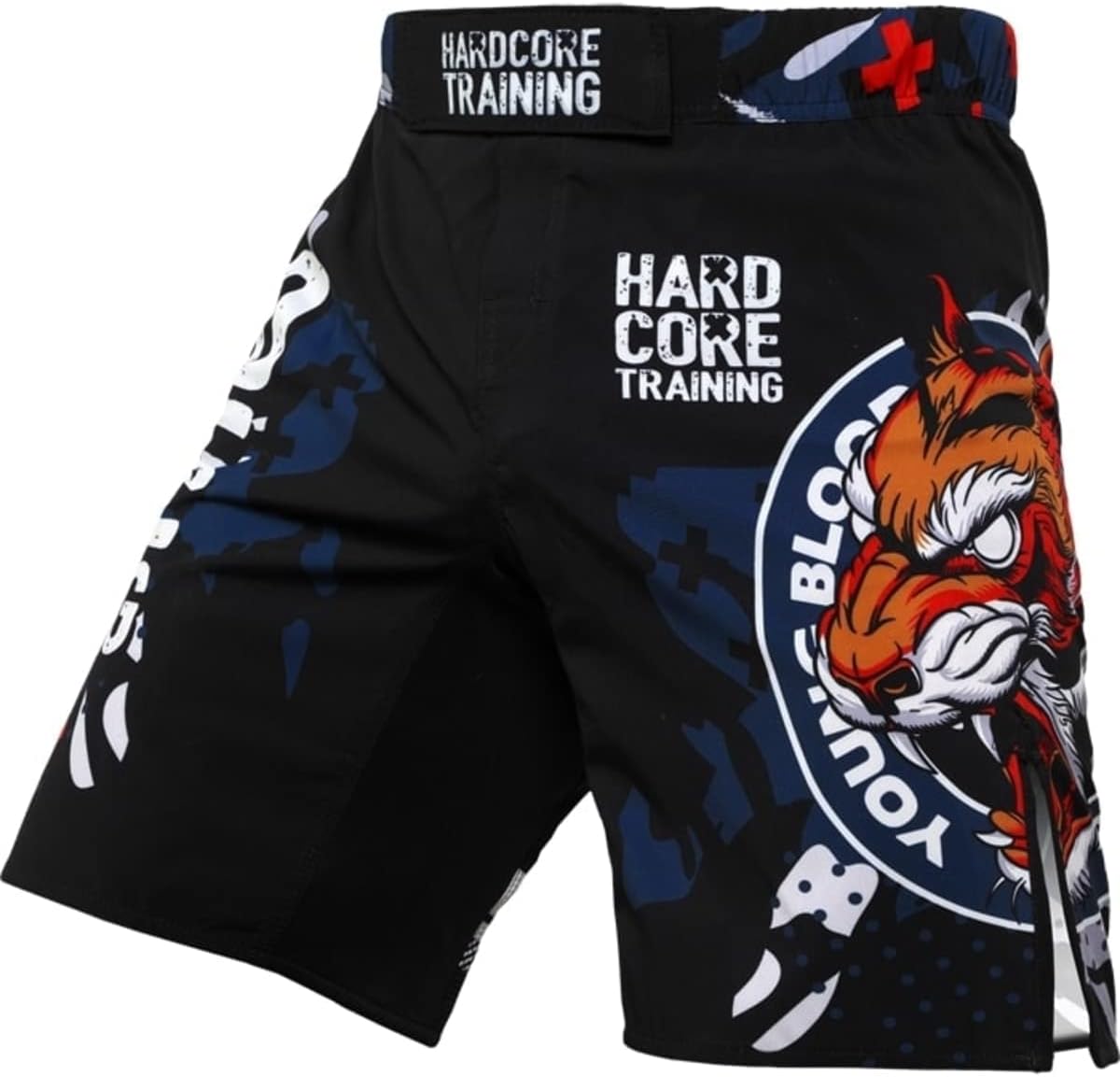 Hardcore Training Mens MMA Fight Shorts BJJ No-Gi Grappling Martial Arts