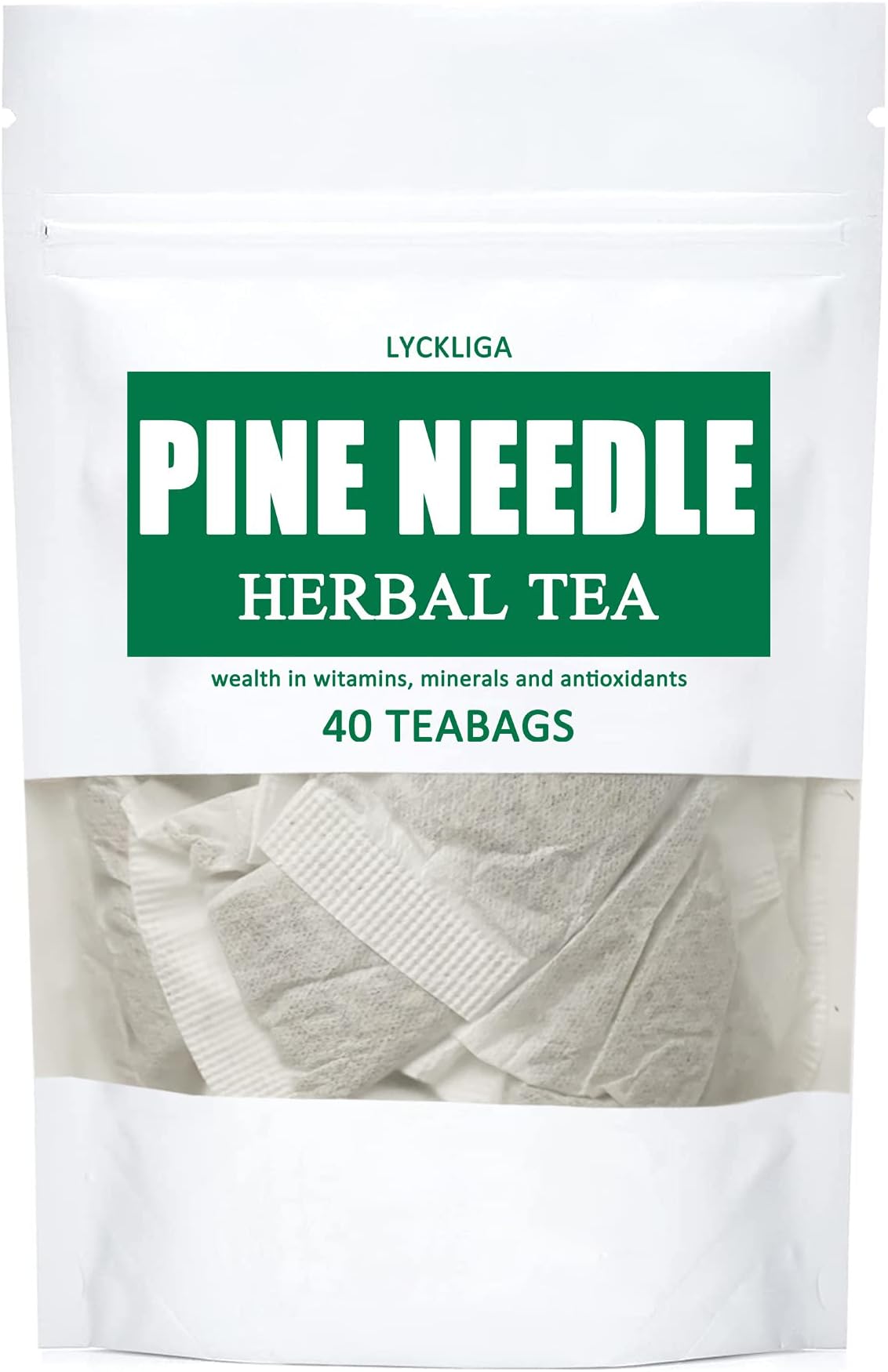 Pine Needle Tea Bags, 40 Teabags, Pine Needles Herbal Tea, Korean Roasted Pine Needle