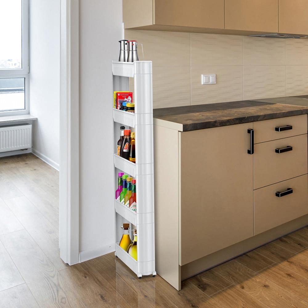 Buy Yaheetech 5Tier Slim Slide Out Kitchen Storage Trolley Cart