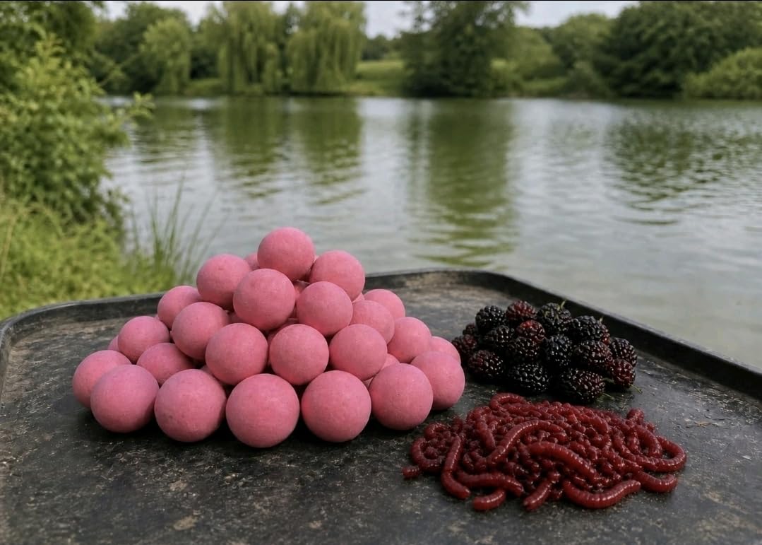BLOODWORM AND MULBERRY 20MM POP UP BOILIES CARP FISHING BAIT