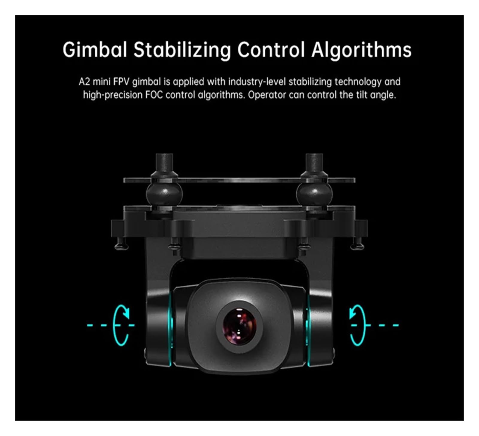 Mini telecamera drone con giunto cardanico ultra grandangolare A2 con visione notturna Starlight Full HD - Protezione di livello industriale