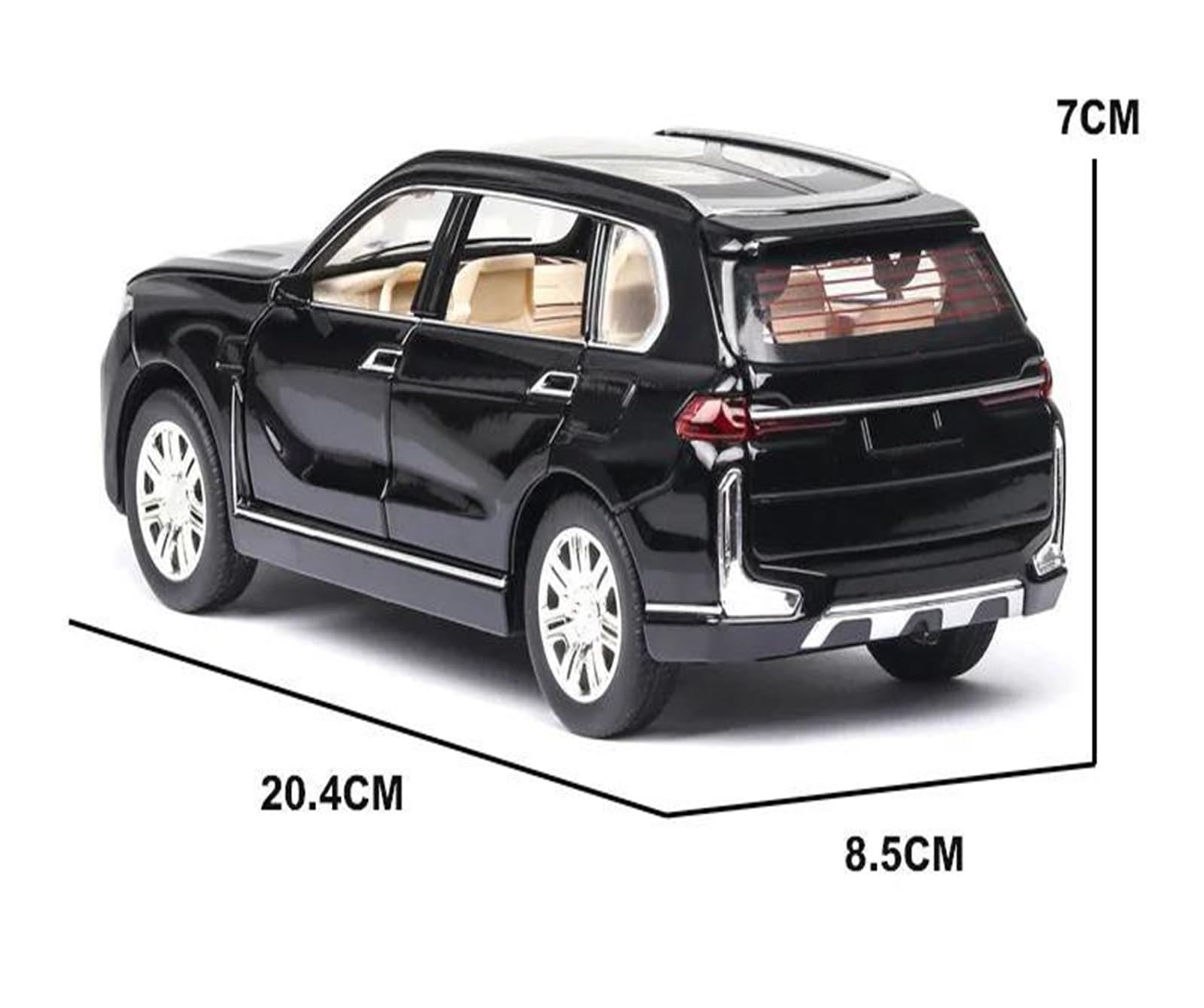 Modellino Diecast Modellismo da Collezione Auto Per BMW X7 Modellino Auto | 1:24 Collezione Metallo Scala Modello(Nero)