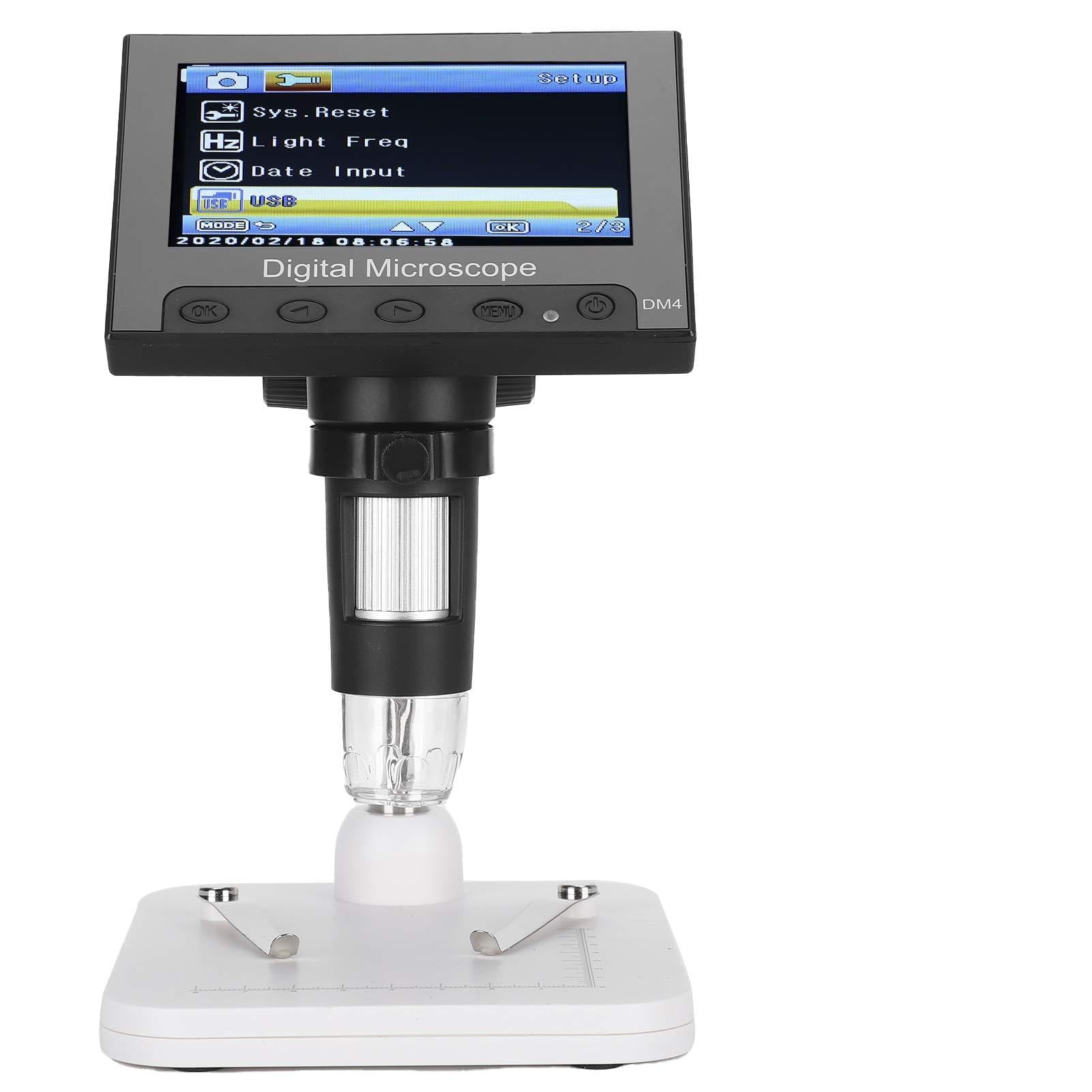 Sxhlseller Microscopio Digitale USB 1000X 2.0MP |Microscopio VGA con Display LCD da 4,3 Pollici con 8 Luci LED Dimmerabili per la Riparazione del Circuito di Ispezione delle Monete