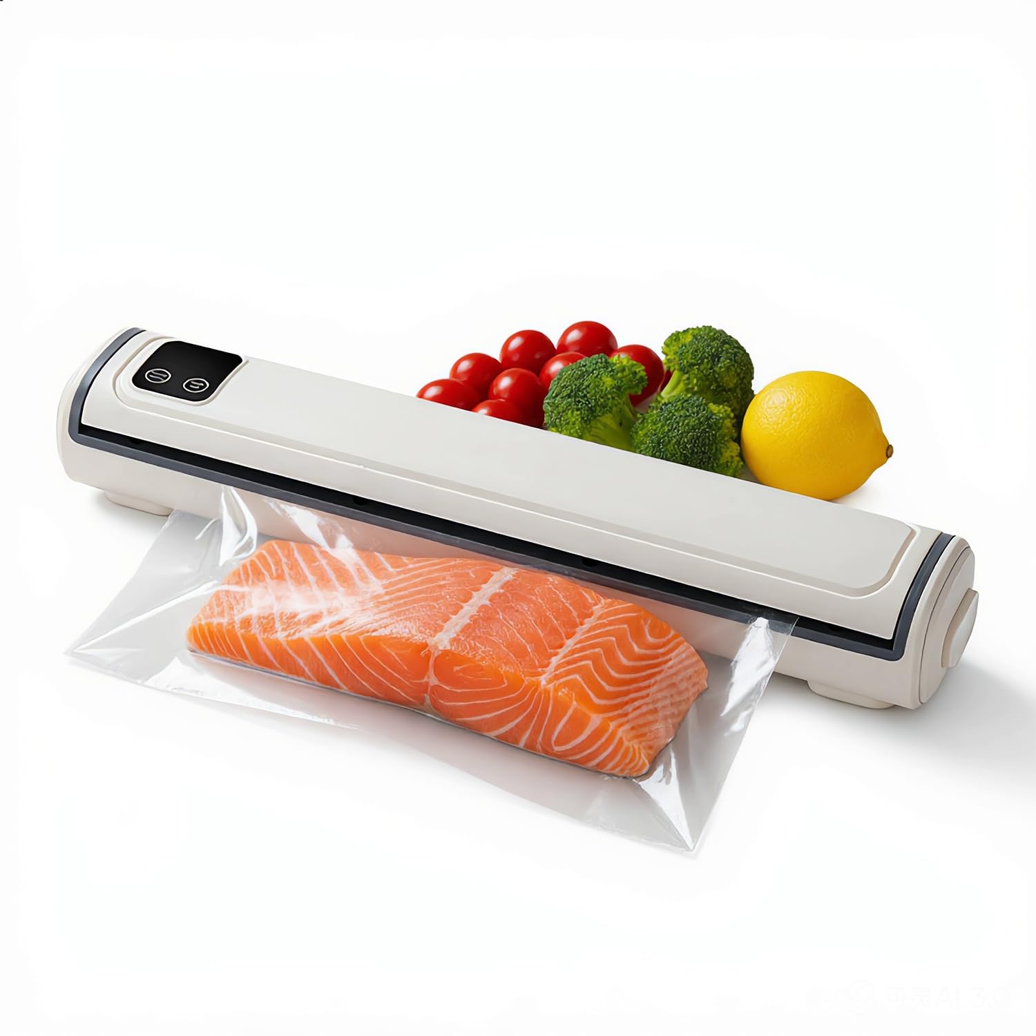 Dnil Vacuum Sealer with Compact Build, One-Touch Automatic Sealing Cycle (10-20 Seconds), Dry/Moist/Wet/Cold Food Modes, Includes 10 Vacuum Sealer Bags and Built-in Cutter for Easy Length Adjustment