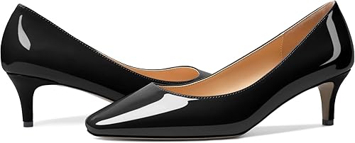 Miniatura 4 de Soireelady Zapatos de tacón de gatito para mujer, zapatos de tacón medio cerrados, zapatos de tacón medio, zapatos de oficina cómodos de 2 pulgadas,