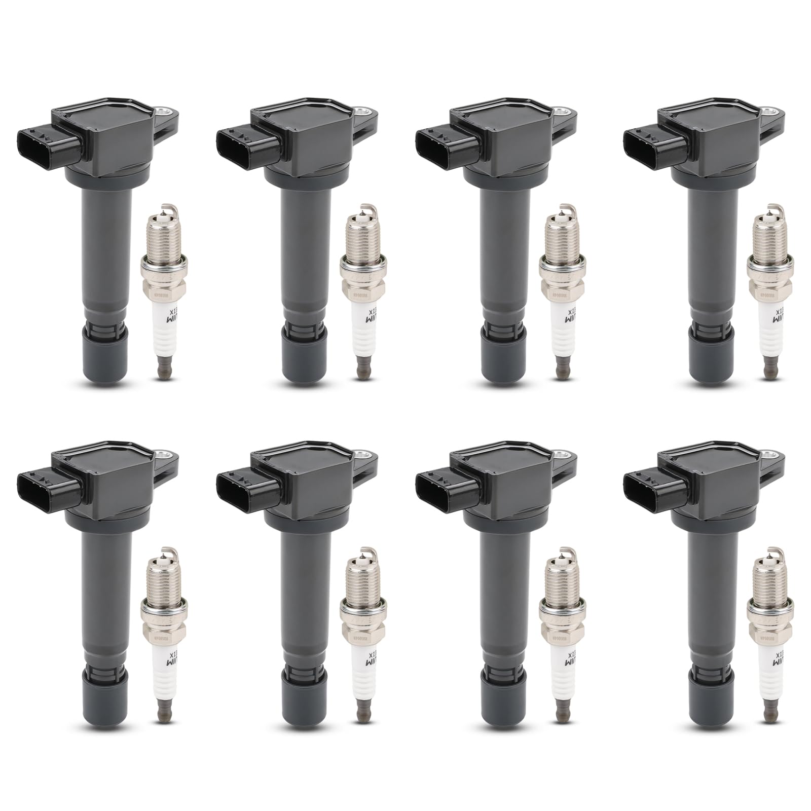 Photo 1 of JDMON Ignition Coils Pack and Spark Plugs Compatible with Volvo XC90 2005-2011, S80 2007-2010 Replacement for UF574, 8687939, 4.4L Set of 8