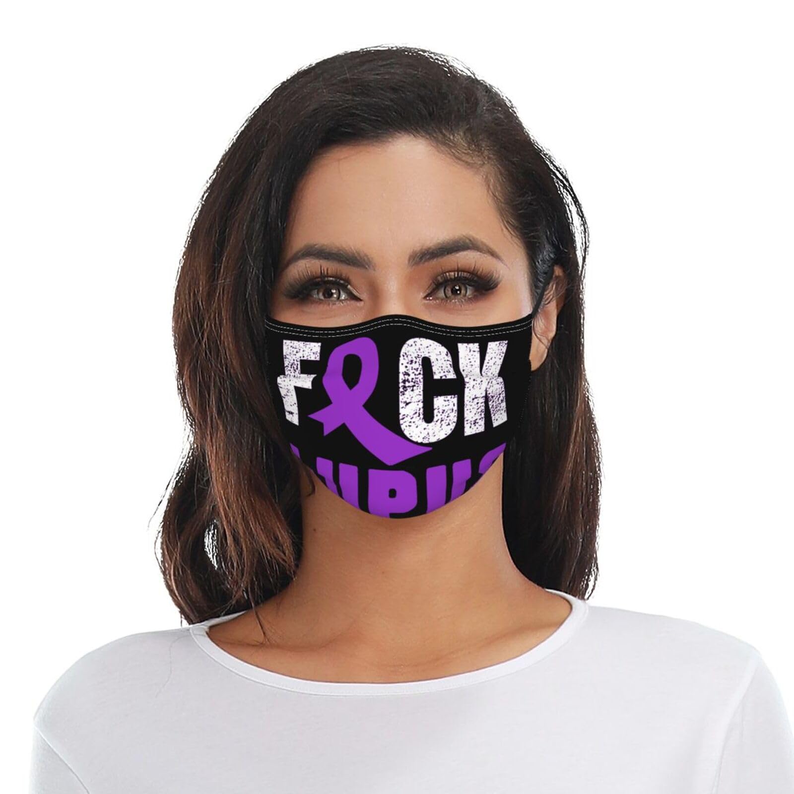 Fuck Lupus Purple Ribbon Adult Dust Mask Adjustable Dust Face with 2 Filter93