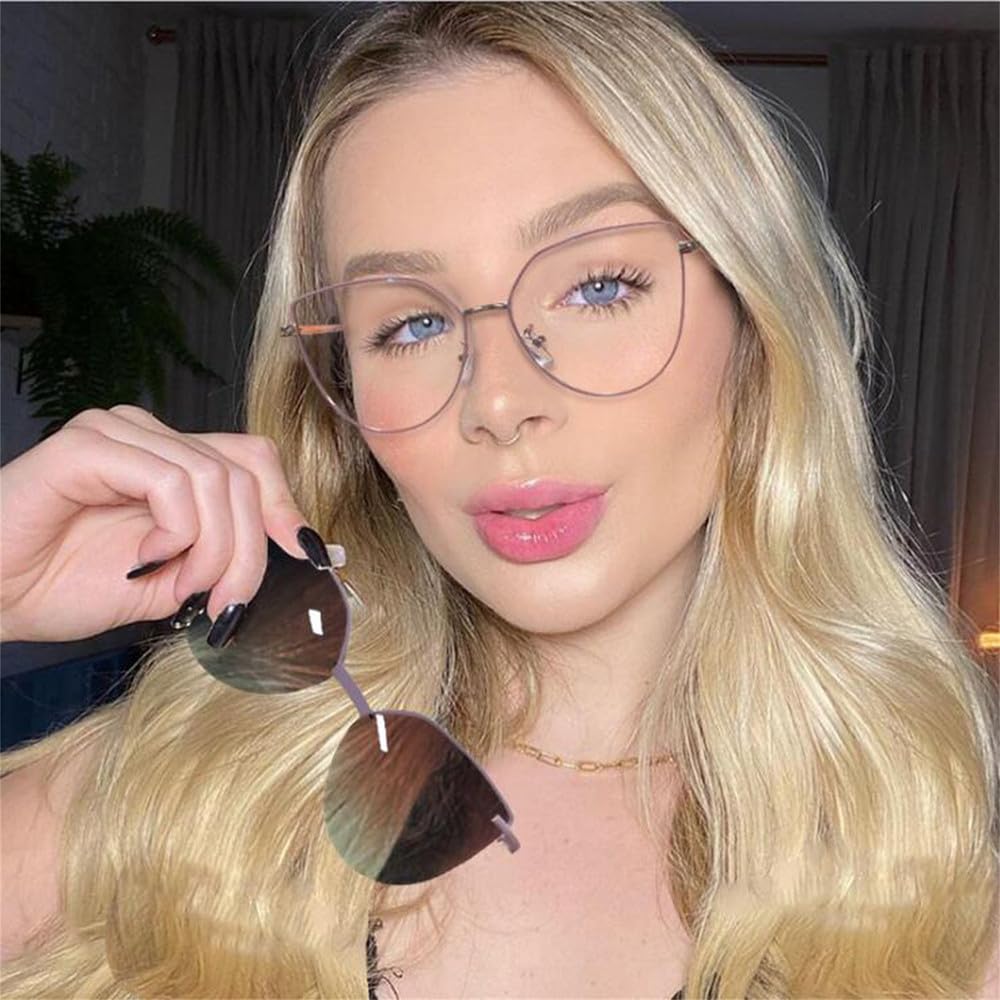 magnetischer Clip auf polarisierte Sonnenbrille weibliche Brillenrahmen Frauen Autofahren