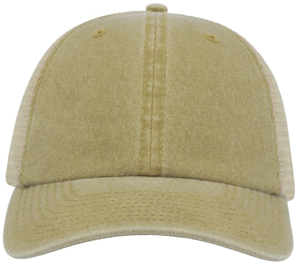 Casquette de camionneur Coozo unisexe à 6 panneaux teintée par pigmentation style rétro casual
