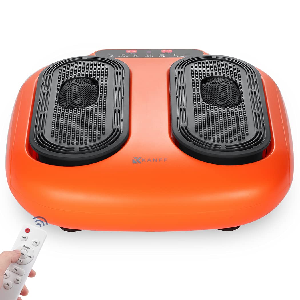 Kanff Electric Foot Circulation Massager Vibrator with Rotating Acupressure Heads & Remote for Multi Relaxations and Pain ...