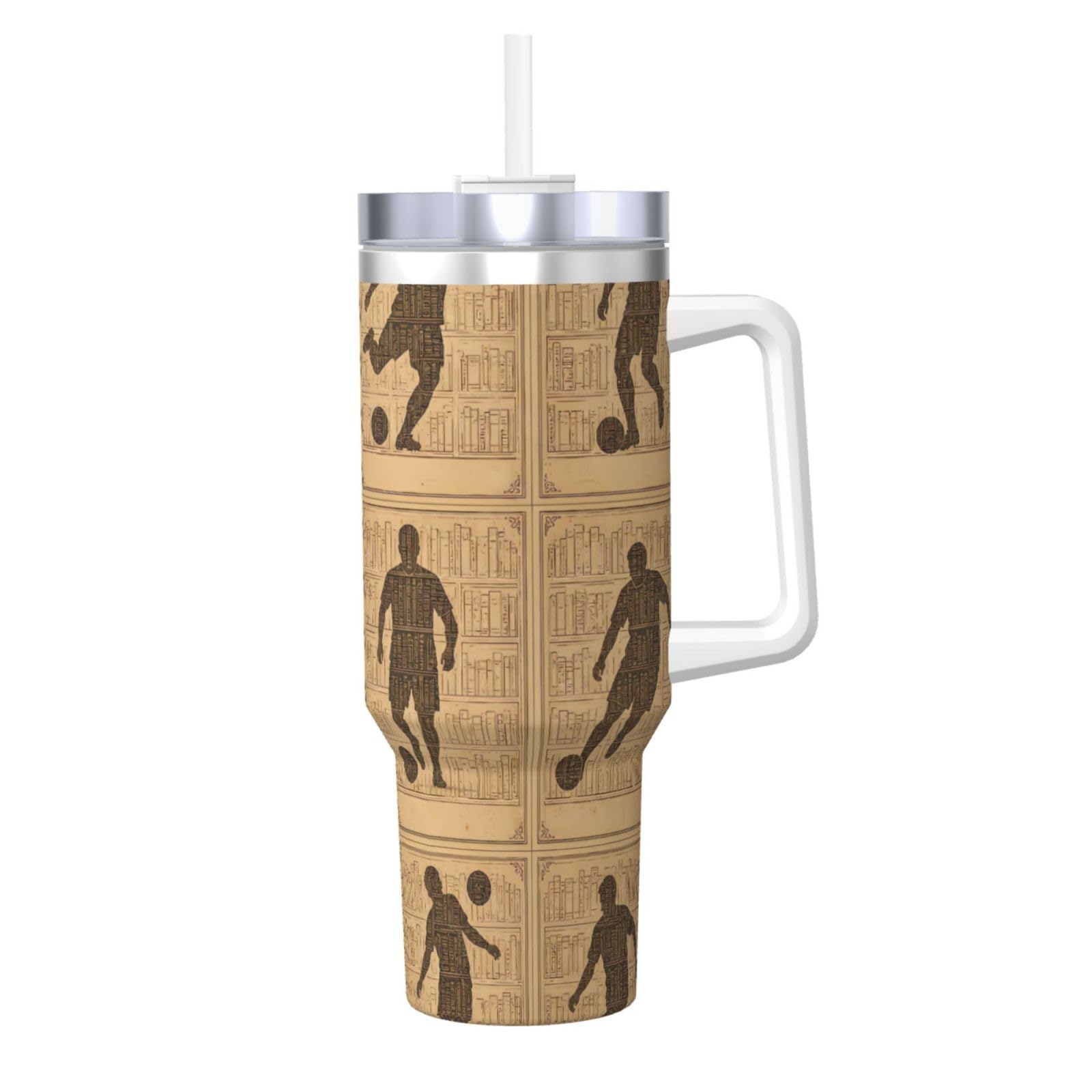 Vaso aislado de 40 oz con tapa con pajilla: taza de café reutilizable y térmica
