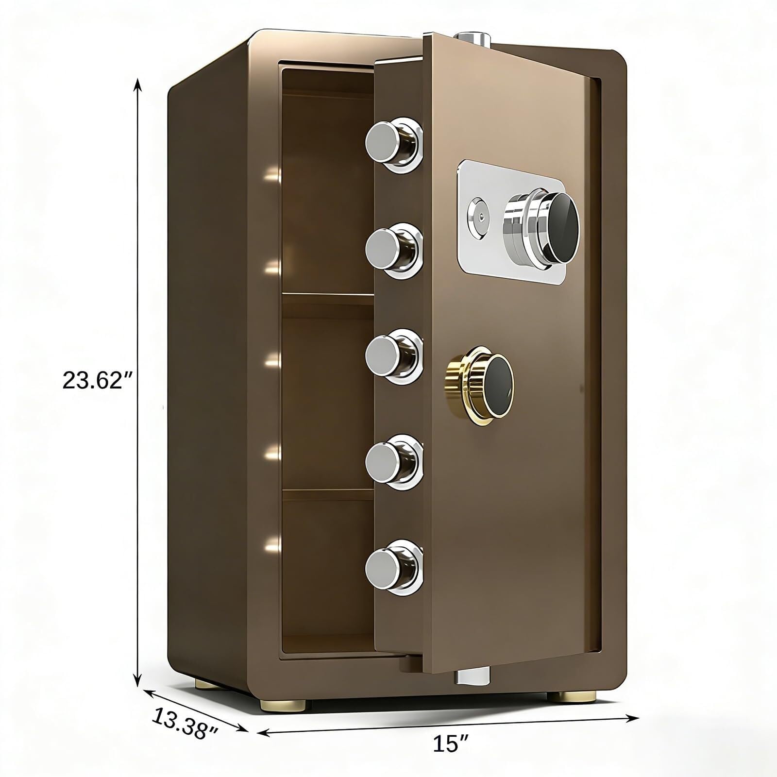 coffre Grand coffre-fort de sécurité en acier avec mot de passe clé | Protection antivol for les documents de bijoux