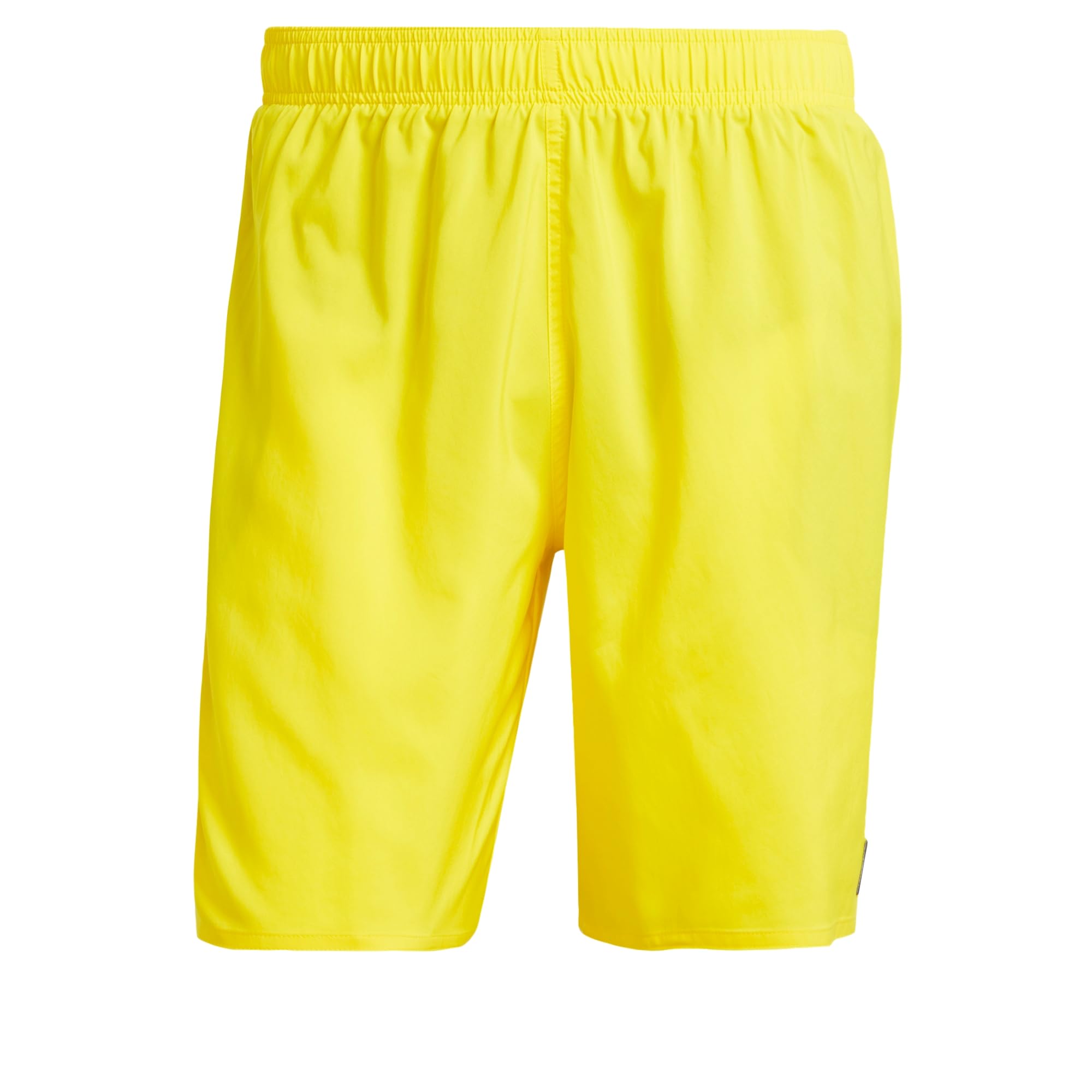 adidas Hombre Solid CLX Classic-Length Swim Shorts, Yellow/Black, S