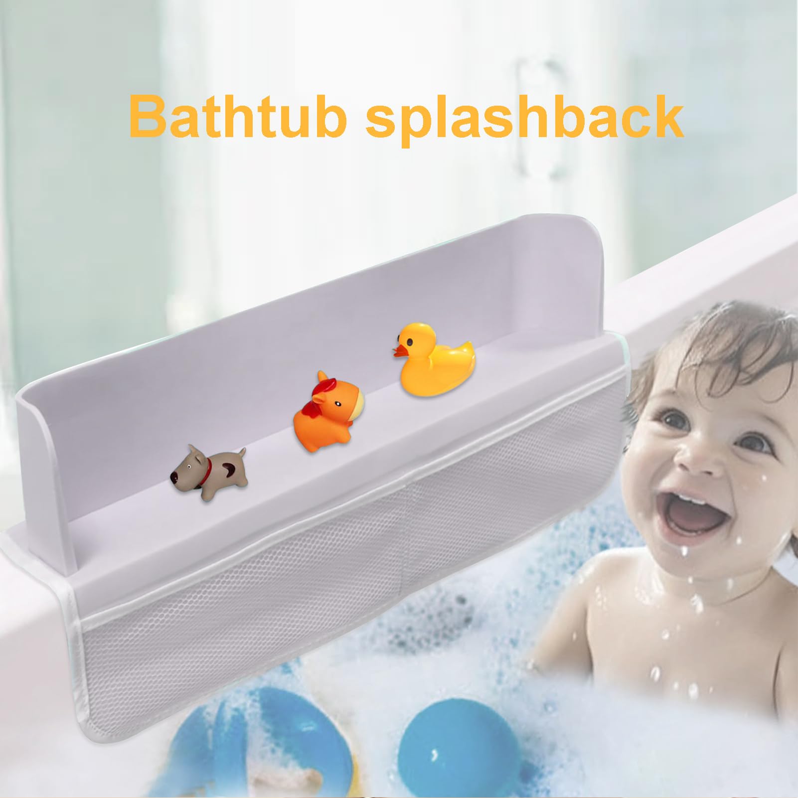 Paraspruzzi per vasca da bagno - Silicone 54x40x10 cm Dimensioni |