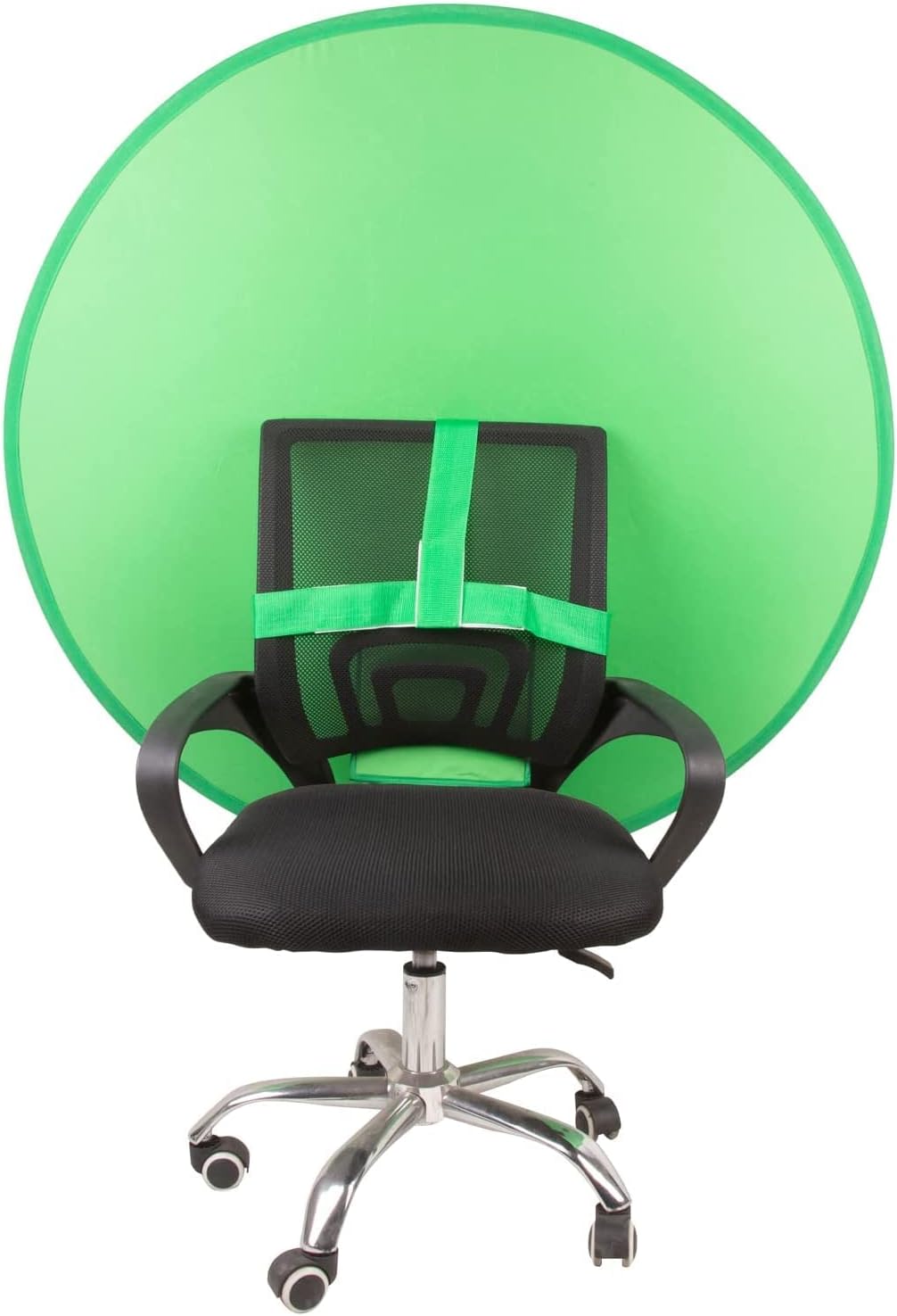 LENCARTA® Green Screen Chair Background | for Tik Tok, Portable Chair Background, Pop Up Greenscreen Backdrop Kit | Streaming webcam on Zoom Studio, Video Chat, Teams, Youtube Backdrop, Collapsible