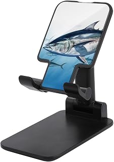 Bluefin Tuna Thunnus Foldable Phone Stand for Desk Taller Stand | Adjustable Angle Height Cell Phone Holder Rotating Cell Phone Stand Portable Tablet Stand for Smartphone Tablet