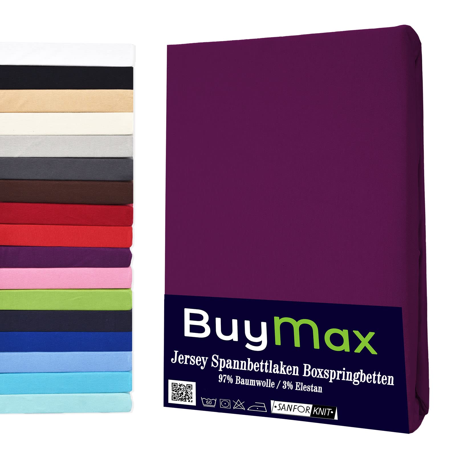 Buymax® Spannbettlaken 60x120 70x140 80x200 90x200 100x200 120x200 140x200 160x200 180x200 200x200 Baumwolle Bettlaken Jersey