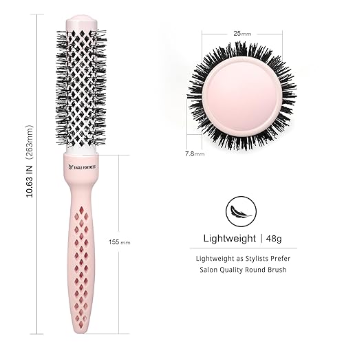 Miniatura 2 de EAGLE FORTRESS Cepillo redondo para secado por soplado de 2.08 pulgadas (2.087 in), ondulador de pelo, rizador, cepillo de aire caliente, secador de