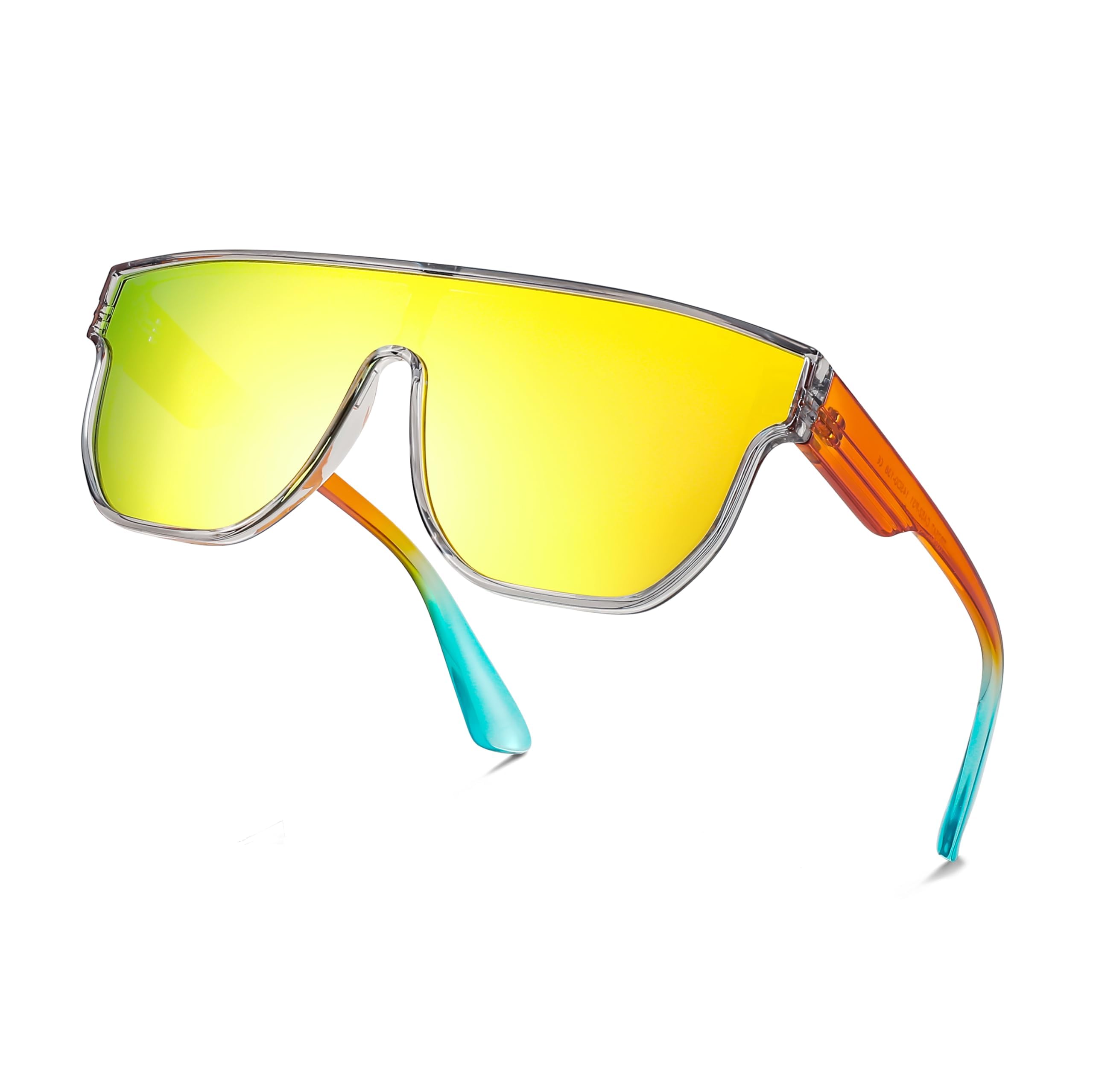 karsaer Oversized Women Polarized Sunglasses, Fashion Flat Top Trendy Oversized One Piece Square Shades E1155-picture-40