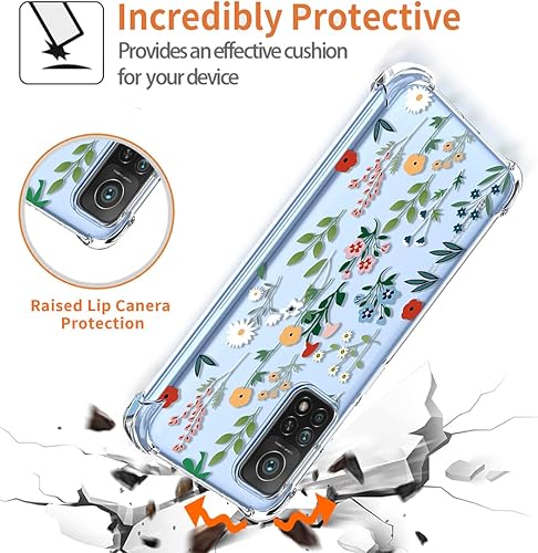 Miniatura 7 de Funda para Mi 10T 5G/Mi 10T Pro 5G/Redmi K30S M2007J3SY Funda transparente con diseño de TPU suave absorción de golpes Slim Flower Garden Pattern