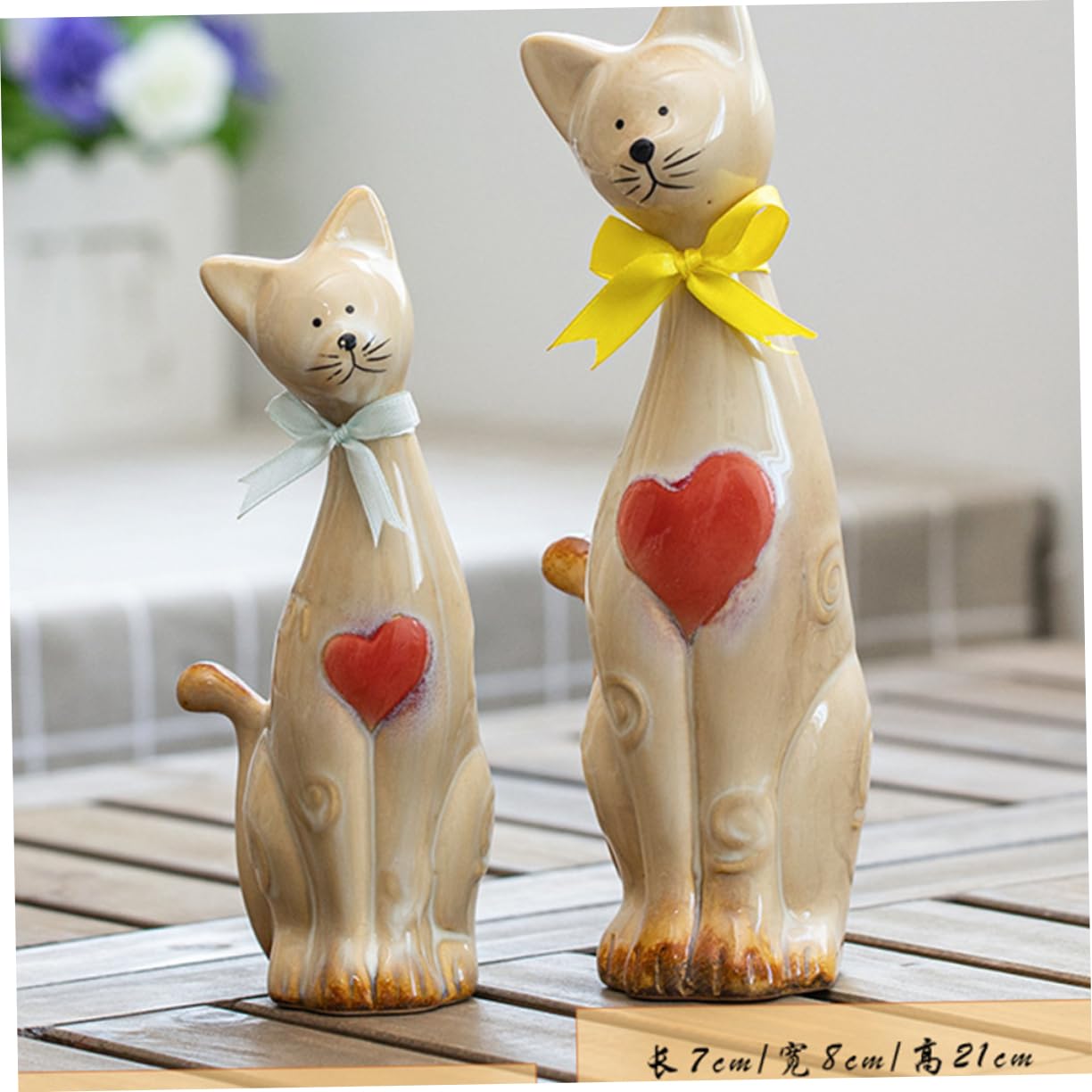 10294 LOT DE 4 CHAT CHATON CHATS CERAMIQUE FIGURINE STATUETTE
