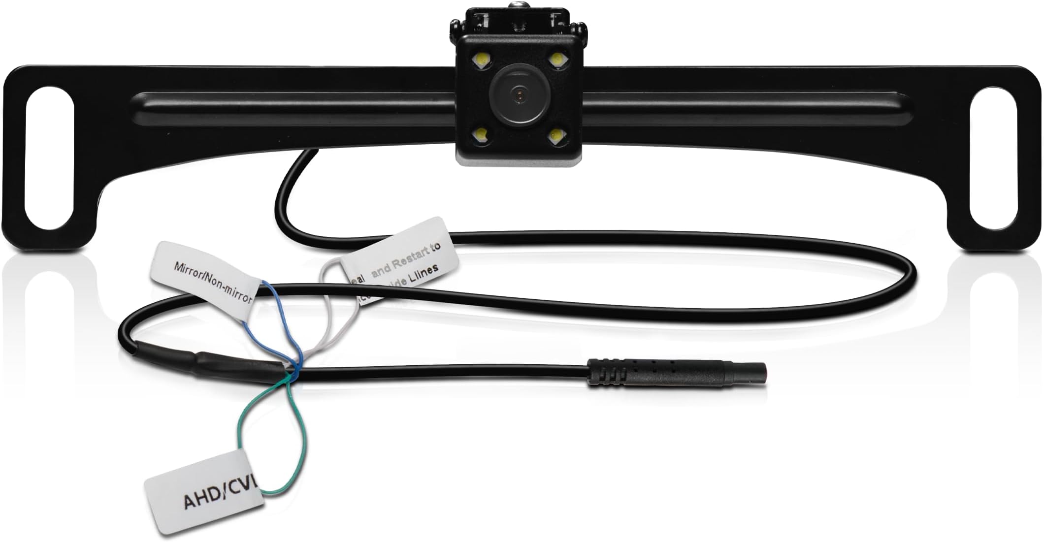 BOSS Audio Systems LPCB40 Reverse Rearview License Plate Backup Car Camera - 170° Wide Angle Rear View, Weatherproof Back Up Cam