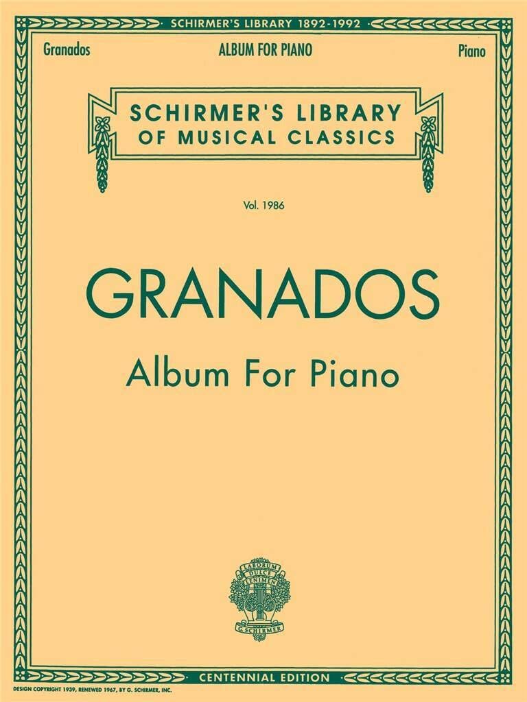 Enrique Granados Album For Piano Pf: Schirmer Library of Classics Volume 1986 Piano Solo (Schirmer's Library of Musical Classics)