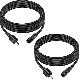 Extension Cable 2 Pack IP65 Waterproof Extension Cords for Landscape Lights Path Lights Garden Light 2 * 6.5ft per Wire