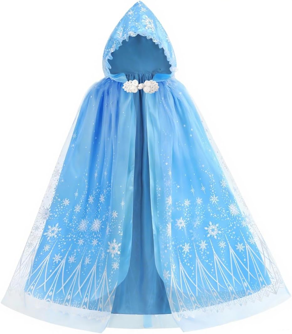 Girls Elsa Cape Kids Play Cloak Costume Girls Queen Princess Cape