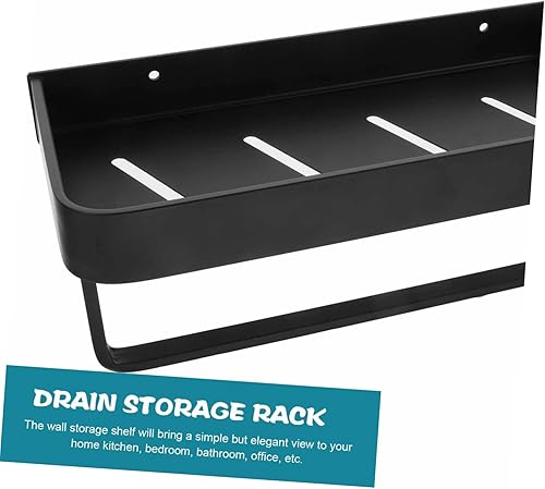 Miniatura 8 de Organizador de ducha de aluminio, colgador de toallas montado en la pared, estante de baño moderno para toallas, estantes de ducha y organizadores