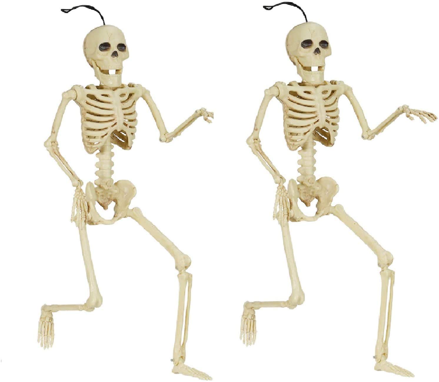 SorfityHalloween Skeleton Set Skull Full Body Halloween Skeleton, Funny Hipster Skull Skeleton Decoration Bone Décor, 2 Sets of Body Accessories for Best Halloween Decoration