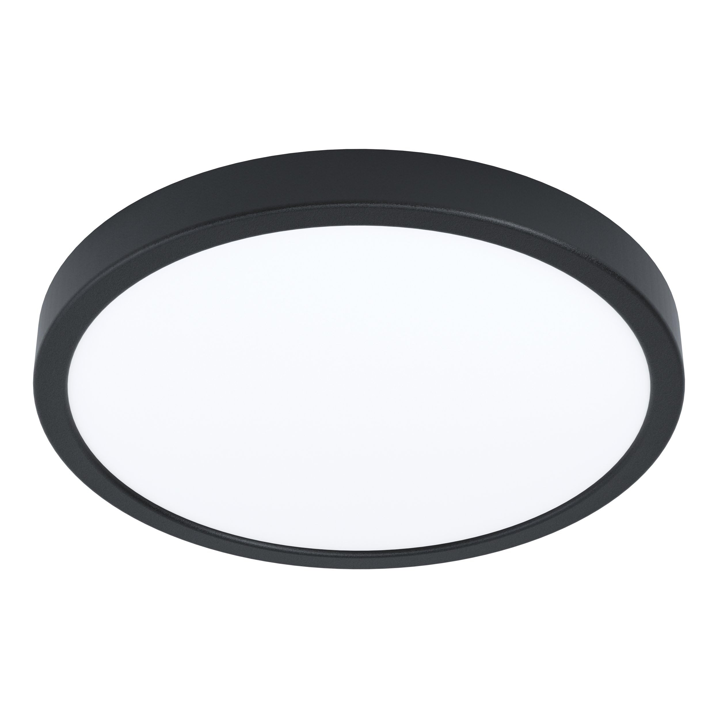 EGLO connect.z Smart Home LED Badezimmer Deckenleuchte Fueva 6-Z, ZigBee, App und Sprachsteuerung Alexa, warmweiß-kaltweiß, RGB, dimmbare Bad Deckenlampe, schwarz, IP44, Ø 28 cm