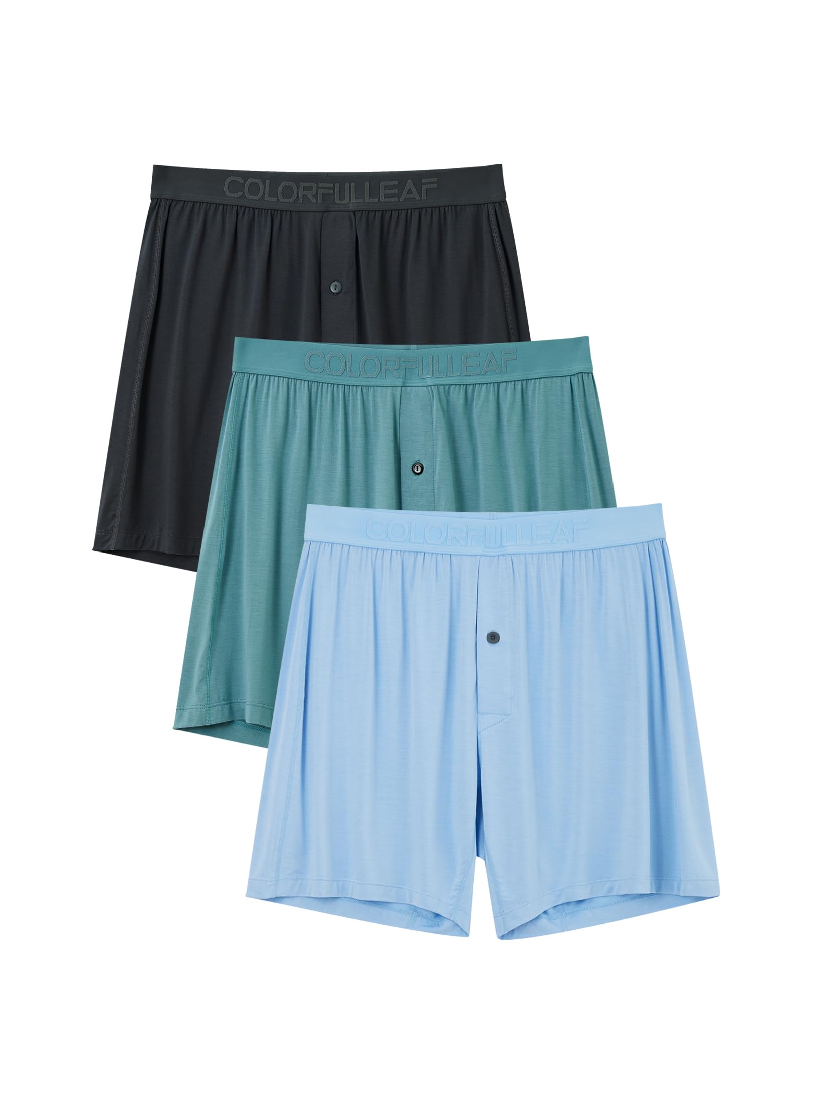 COLORFULLEAF Bambus Boxershorts Herren Boxershorts Locker Unterhosen Männer Atmungsaktive Weit Unterwäsche Herren Multipack