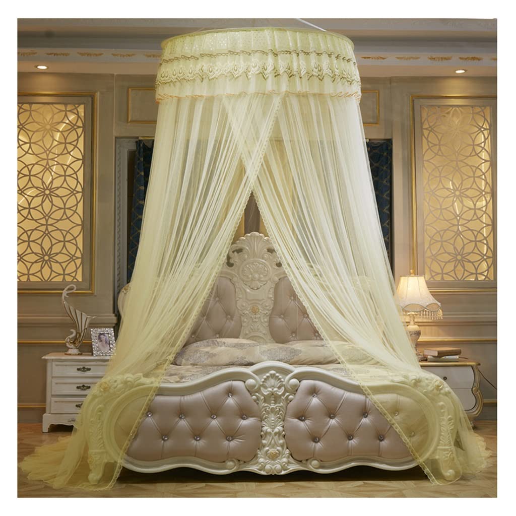 Moustiquaire ronde de style princesse pliable et ciel de lit universel