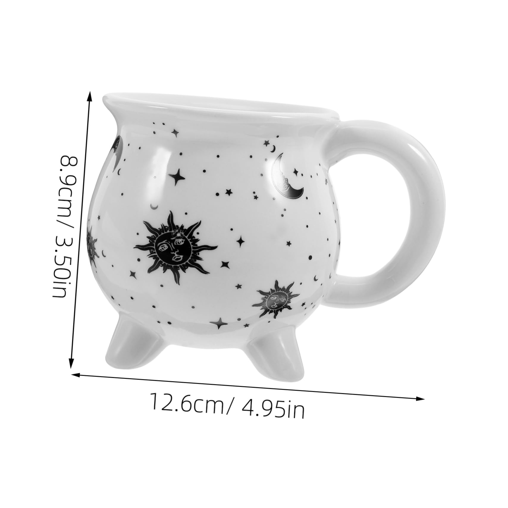 Veemoon Novelty Witch Cauldron Mug Keramische Kaffeetasse Für Halloween-dekoration Vielseitig Einsetzbar Für Zuhause Büro Und Cafés Mit Schwarzem Design