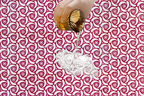 Image of The Furnishing Tree PVC Waterproof Microwave Oven Cover Compatible for Whirlpool 20 L Solo Magicook Classic-Knob Packed Pattern Pink