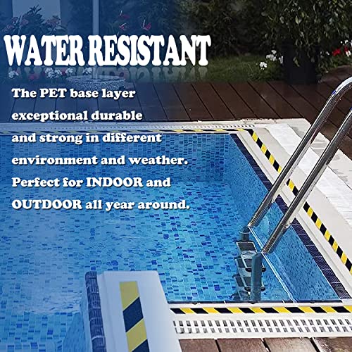 Yeegraou Anti Slip Traction Tape With Bright Yellow & Black Grip Stripes 4In X 30Ft Strong Adhesive Safety Tape For Outdoor Stairs, Step Treads, Ramp, Skateboard #TOP4