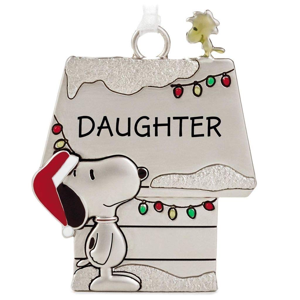 Hallmark Peanuts Snoopy And Woodstock Charmers Daughter Metal Christmas Ornament