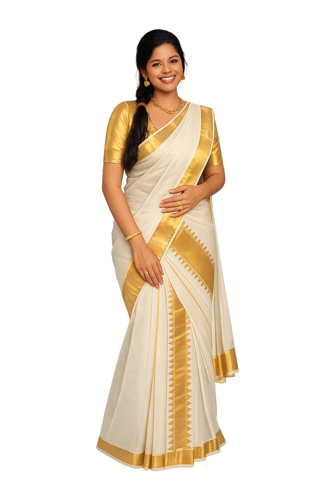 kerala kasavu premium cotton settu mundu-image-49