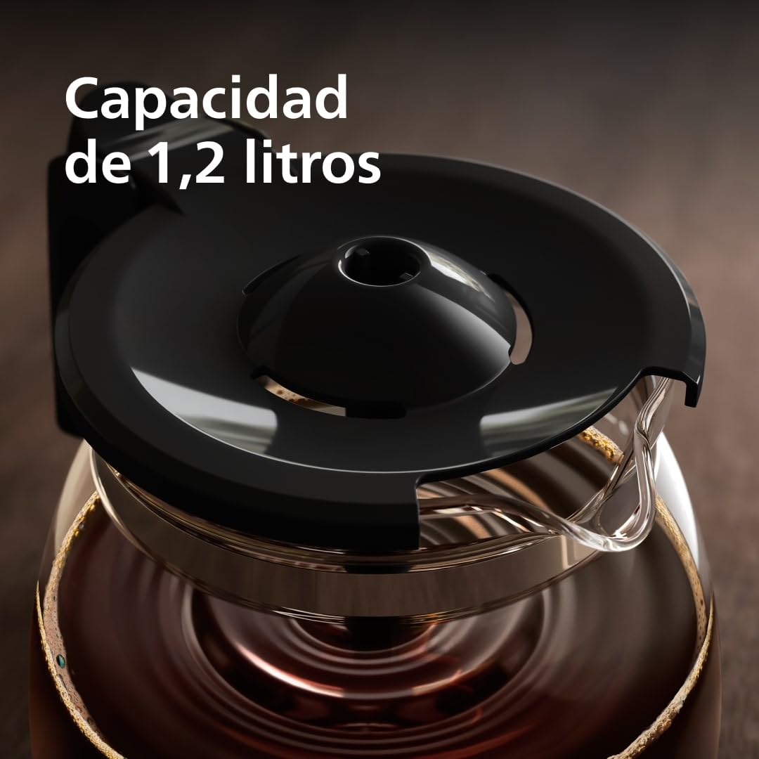 PHILIPS Cafetera de Goteo, Aroma Twister, Sistema Antigoteo, 1,2L | Cafetera americana de 1,2L, Aroma Twister, sistema antigoteo, apagado automático (HD7461/20)