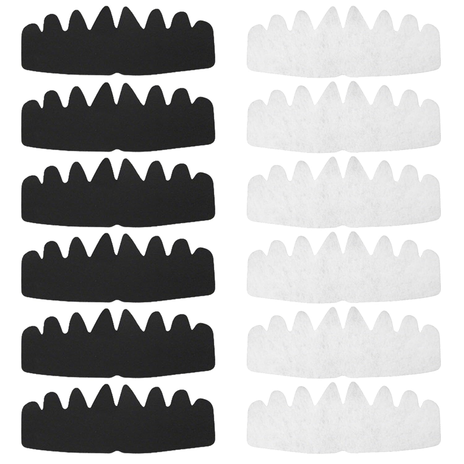 12 Pieces Baseball Cap Inserts, Baseball Caps Inserts Flexible Washable Reusuable Hat Felt Shapers, Hat Sweat Liner Cap Fitter Inserts Black