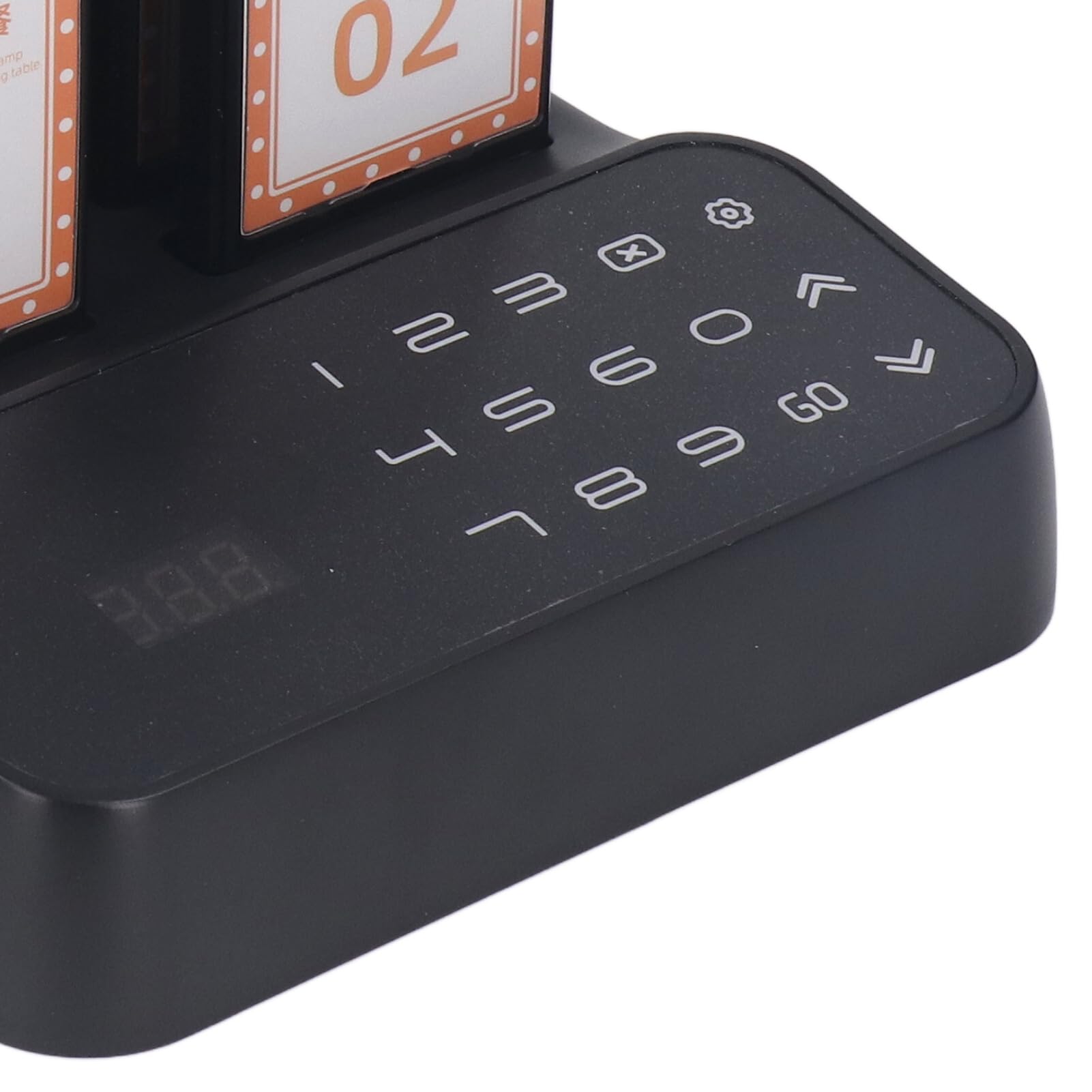 Domary Cercapersone Wireless per Ristoranti, 16 Cicalini Ospiti con | Costruzione in ABS, Display LED a 3 Cifre, Batteria Al Litio da 150 MAh, Alimentazione a 12 V, Coda Interna per Bar e