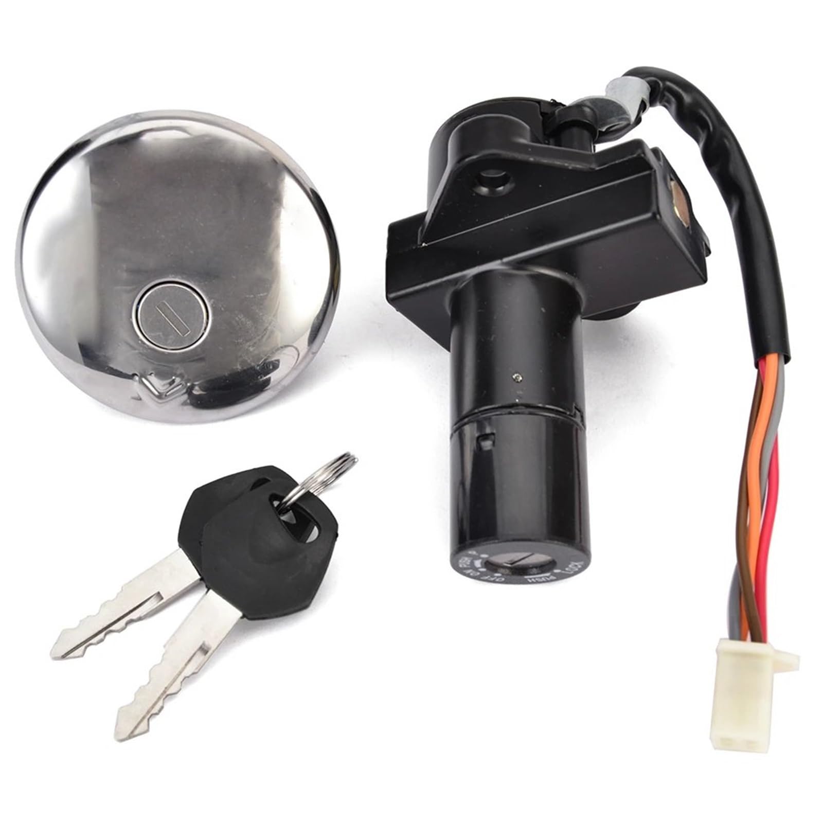 Serrure D'allumage pour Suzuki GN250 GN 250 1985-2001 Kit De Clé De Verrouillage De Siège De Bouchon De Réservoir De Carburant De Moto Serrure Démarreur Moto