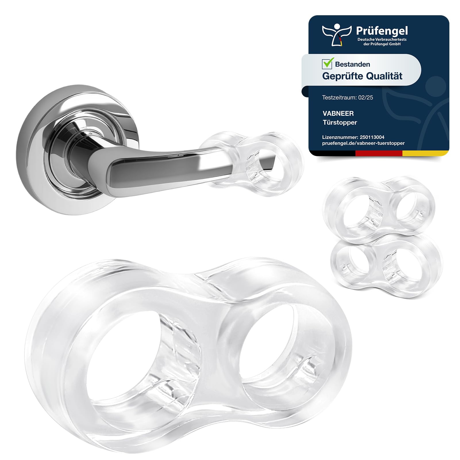 VABNEER PVC Door Handle Stopper Clear Rubber Door Stopper Door Handle Guard Door Handle Bumper (Transparent,10 Pack)