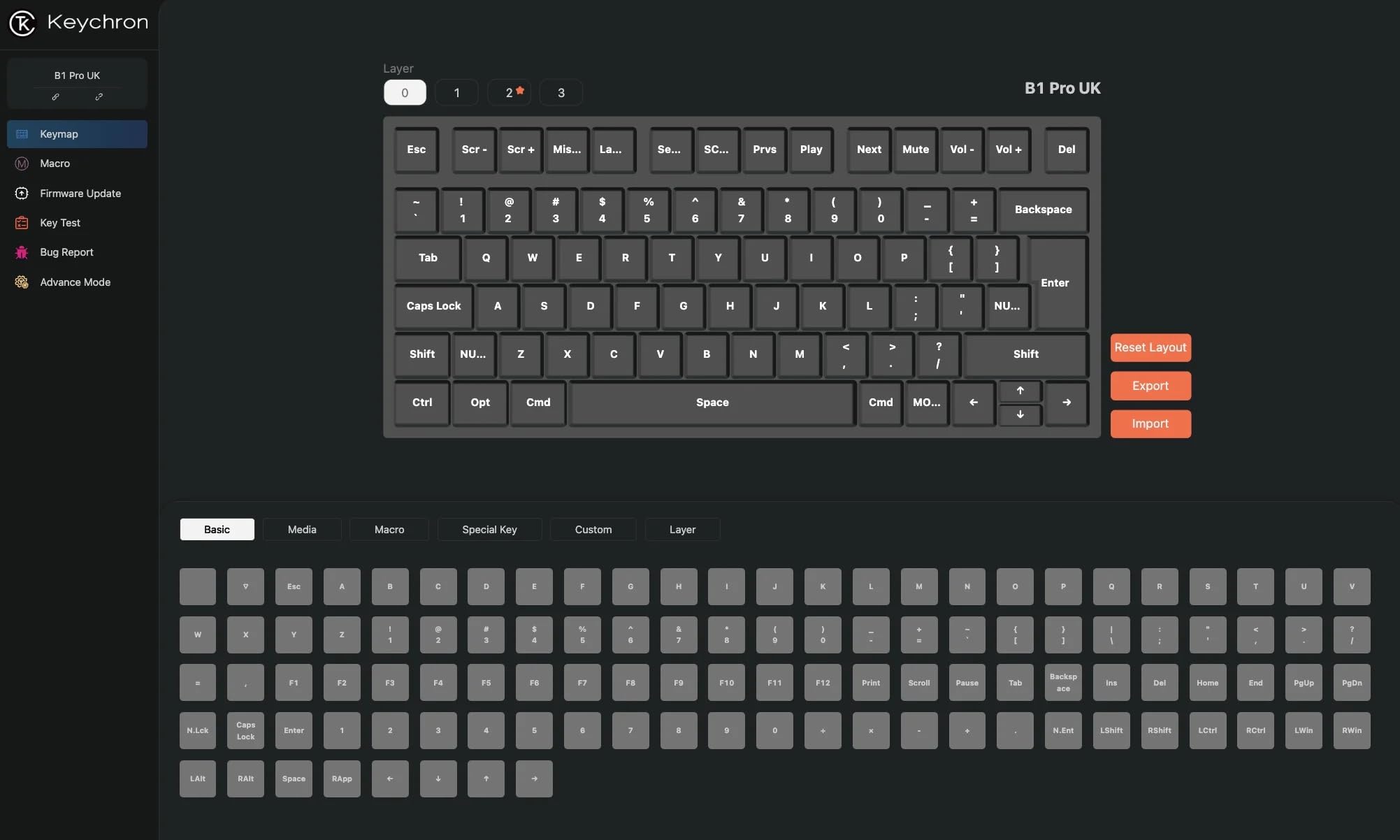 Keychron Tastiera wireless B1 Pro ultra slim 75% Layout Italiano ISO QWERTY, configurabile ZMK, tasi in PBT, 3 modalità 2.4 GHz/Bluetooth/cablata, compatibile con Windows/Mac, grigio siderale