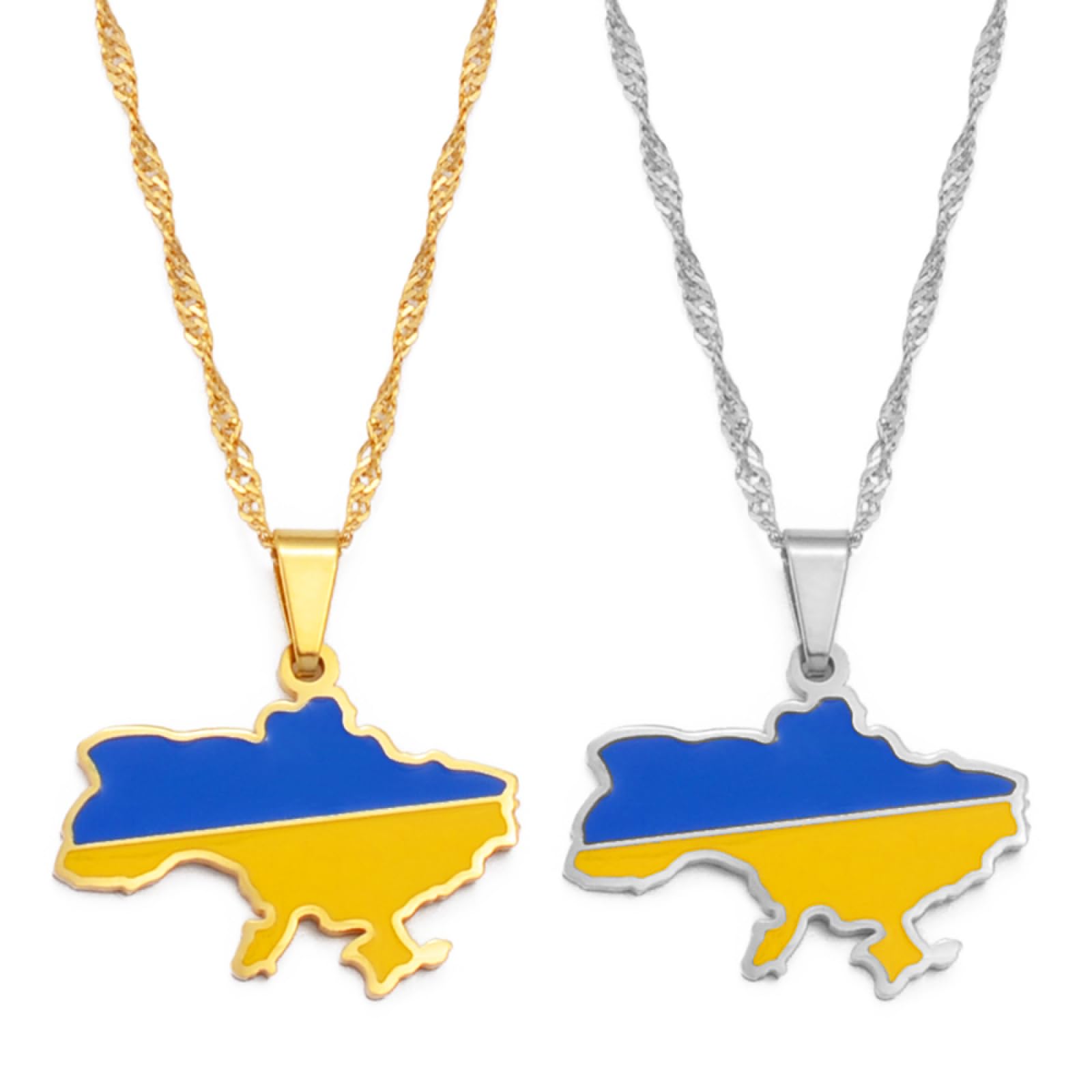 Collana Con Ciondolo Mappa Della Russia Per Le Donne - Collana Con Mappa Della Russia 316L Collana Con Ciondolo Bandiera Della Russia Collana Con Ciondolo Con Mappa Del Paese Gioielli Alla Moda Hip-H