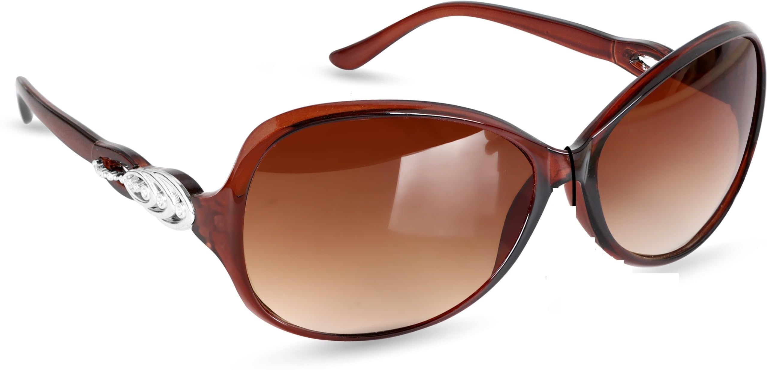 Oval Sunglasses For Women Brown-image-35